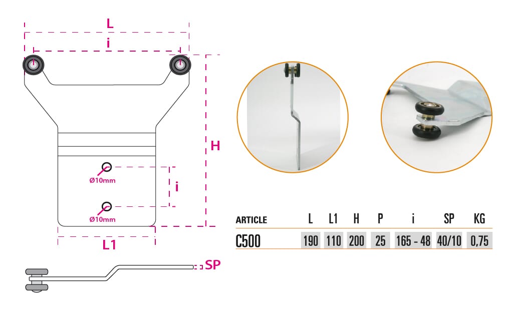CARRUCOLA D 30 MM IN ACCIAIO ZINCATO CON VITE | Paride Ferramenta - Foto 8