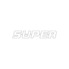 WHITE SUPER PRE-SPACED STICKER