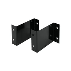 COPPIA STAFFE UNIVERSALI ACCIAIO VERNICIATO NERO AD ALI DI GABBIANO