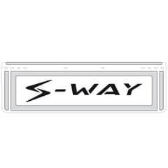 S-WAY CUSTOMIZED WHITE MUDFLAP 650