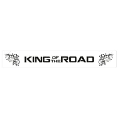 PARASPRUZZO BIANCO LUNGO PER TRAVERSE PERSONALIZZATO KING OF THE ROAD CON GRIFFIN SCRITTA NERA