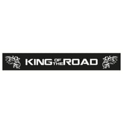 PARASPRUZZO NERO LUNGO PER TRAVERSE PERSONALIZZATO KING OF THE ROAD CON GRIFFIN SCRITTA BIANCA