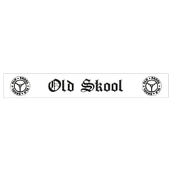 PARASPRUZZO BIANCO LUNGO PER TRAVERSE PERSONALIZZATO OLD SKOOL STAMPA NERA