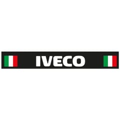 PARASPRUZZO NERO LUNGO PER TRAVERSE PERSONALIZZATO IVECO COL. BIANCO CON BANDIERA ITALIA