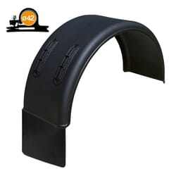 PARAFANGO IN TERMOPLASTICA CON ALETTE O 42 IN TERMOPLASTICA REGOLABILI E PARASPRUZZO PREMONTATO