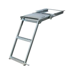 GALVANIZED EXTRACTABLE LADDER 2 STEPS WITH PLATFORM