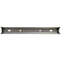 BARRA PORTAFANALI MULTIFORATA INOX FIORE CON TAMPONI LATERALI IN PVC