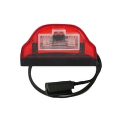 LED LICENCE PLATE LAMP CABLE 0.40 MT WITH CLICK-IN AND RED LENS - 24V