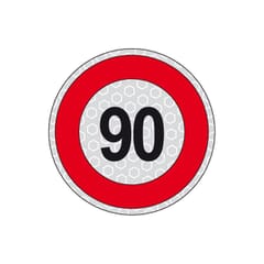 SELF-ADHESIVE SPEED LIMIT DISC 90 KM/H