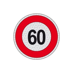 SELF-ADHESIVE SPEED LIMIT DISC 60 KM/H