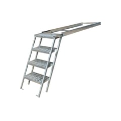 HEAVY GALVANIZED EXTRACTABLE LADDER 4 STEPS