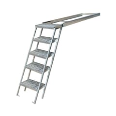 HEAVY GALVANIZED EXTRACTABLE LADDER 5 STEPS