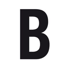 CARATTERE ADESIVO LETTERA `B`