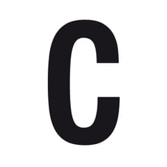 CARATTERE ADESIVO LETTERA `C`
