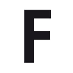 CARATTERE ADESIVO LETTERA `F`