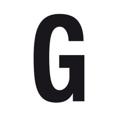 CARATTERE ADESIVO LETTERA `G`