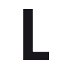 CARATTERE ADESIVO LETTERA `L`