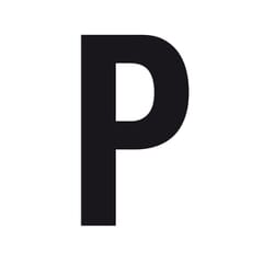 CARATTERE ADESIVO LETTERA `P`