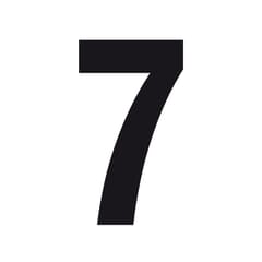 ADHESIVE ALPHANUMERIC CHARACTER `7`