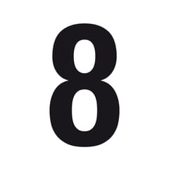 ADHESIVE ALPHANUMERIC CHARACTER `8`