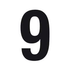 ADHESIVE ALPHANUMERIC CHARACTER `9`