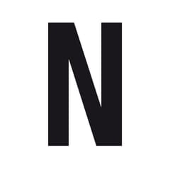 ADHESIVE ALPHANUMERIC CHARACTER `N`