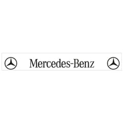 MERCEDES CUSTOMIZED WHITE MUDFLAP BLACK