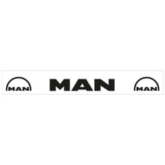 MAN CUSTOMIZED WHITE MUDFLAP BLACK