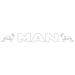MAN `LION` PRE-SPACED STICKER FOR SUN VISOR