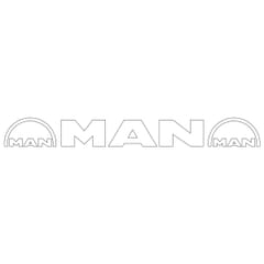 MAN `LOGO` PRE-SPACED STICKER FOR SUN VISOR