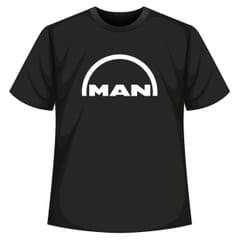 T-SHIRT UNISEX BLACK MAN LOGO