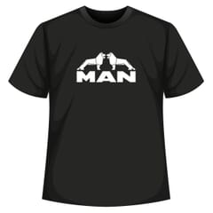 T-SHIRT UNISEX BLACK MAN LION