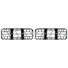 PAIR OF BLACK LINE PROTECTIVE GRILLS FOR FORD TRANSIT 21>